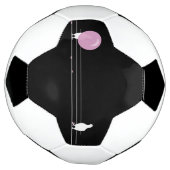 キュートおもしろいなピンクのバブルガムの鳥が針金に サッカーボール (回転)