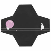 キュートおもしろいなピンクのバブルガムの鳥が針金に サッカーボール (フラット)