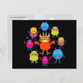 キュートおもしろいなモンスターパーティーの生き物|過去記事 ポストカード (正面/裏面)