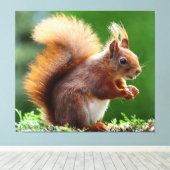 キュートおもしろいなリスのキャンバス印刷 キャンバスプリント (インサイチュ (ウッドフロア))