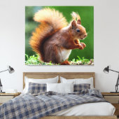キュートおもしろいなリスのキャンバス印刷 キャンバスプリント (インサイチュ (寝室))