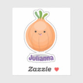 キュートおもしろいな茶色の玉ねぎ漫画イラストレーション シール (シート)