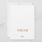 キュートおもしろいな赤い冬のクッキングクリスマスアヒル シーズンカード (裏面)