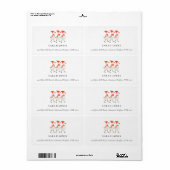 キュートおもしろいな赤い冬のクッキングクリスマスアヒル ラベル (フルシート)