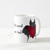 キュートおもしろいアマラスバレンタインデーこうもり コーヒーマグカップ (正面右)