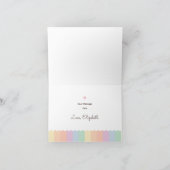 キュートおもしろいアルパカラマとレインボーお洒落 サンキューカード (内部)