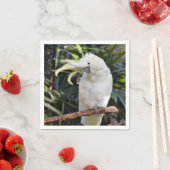 キュートおもしろいイオウ紋付きコカトゥー波こんにちは スタンダードカクテルナプキン (インサイチュ)