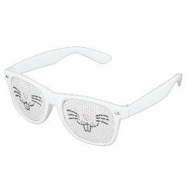 キュートおもしろいイースターバニー顔イラストレーション レトロサングラス