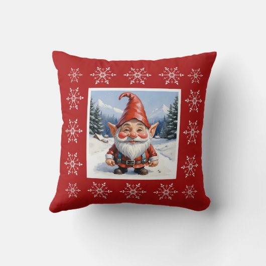 キュートおもしろいウィンターお洒落スカンジナビア格言 クッション (裏面)