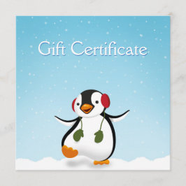 キュートおもしろいウィンターペンギン