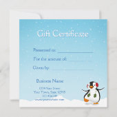 キュートおもしろいウィンターペンギン (裏面)