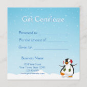 キュートおもしろいウィンターペンギン (裏面)