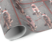 キュートおもしろいウォーター色ドイツの羊飼い休日 ラッピングペーパー (ロールコーナー)