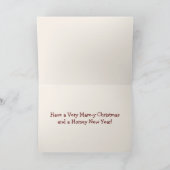 キュートおもしろいウズクリスマスホリデー シーズンカード (内部)