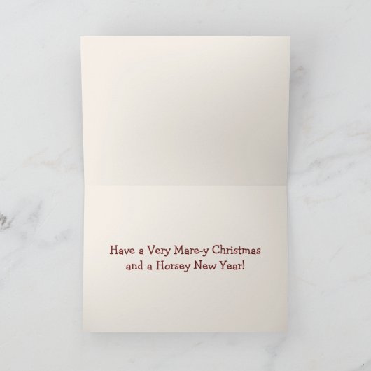 キュートおもしろいウズクリスマスホリデー シーズンカード (内部)