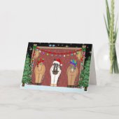 キュートおもしろいウズクリスマスホリデー シーズンカード (正面)