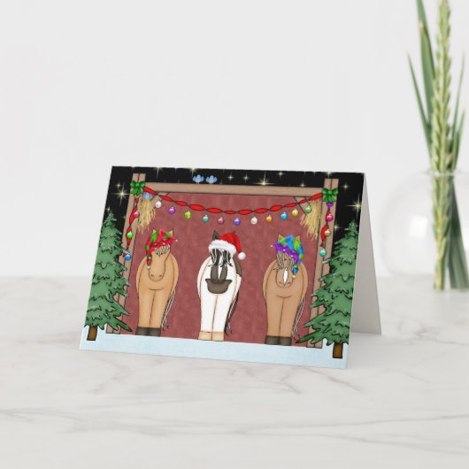 キュートおもしろいウズクリスマスホリデー シーズンカード (正面)