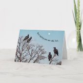 キュートおもしろいオールドガイハゲワシ誕生日カード カード (正面)