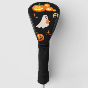 キュートおもしろいカボチャ幽霊こうもりウィッチハローウィンパーティ ゴルフヘッドカバー