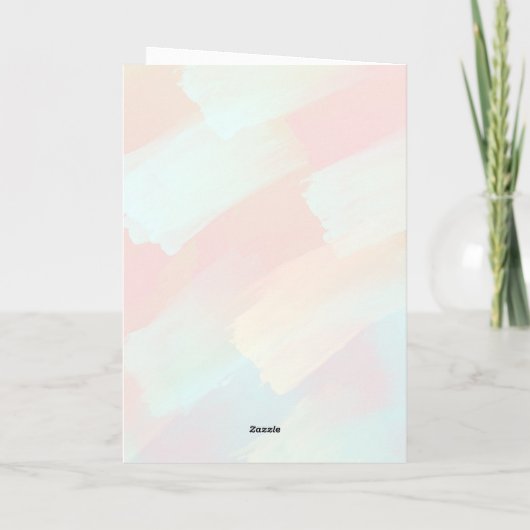 キュートおもしろいカラフルイースターバニー シーズンカード (裏面)