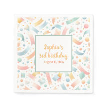 キュートおもしろいキッズ紙吹雪カラフルパステル誕生日