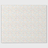 キュートおもしろいキッズ紙吹雪カラフルパステル誕生日 ラッピングペーパー (フラット)