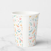 キュートおもしろいキッズ紙吹雪カラフルパステル誕生日 紙コップ (右)