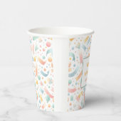 キュートおもしろいキッズ紙吹雪カラフルパステル誕生日 紙コップ (右)