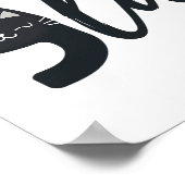 キュートおもしろいキャットコンマラカマラおもしろいハリスプレジット ポスター (角)