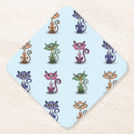 キュートおもしろいキャット紙コースター ペーパーコースター