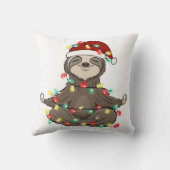 キュートおもしろいクリスマスのナマケモノ クッション (裏面)