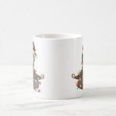 キュートおもしろいクリスマスのナマケモノ コーヒーマグカップ (中央)