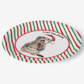 キュートおもしろいクリスマスキャット紙プレート ペーパープレート (アングル)