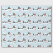 キュートおもしろいクリスマスファラペンギン包装紙 ラッピングペーパー (フラット)