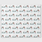 キュートおもしろいクリスマスファラペンギン包装紙 ラッピングペーパー (フラット)