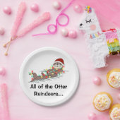 キュートおもしろいクリスマスライトトトトトートナカイ ペーパープレート (パーティー)