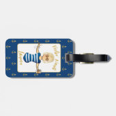 キュートおもしろいクルーズ航海の休暇 ラゲッジタグ (裏面横)