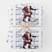 キュートおもしろいサンタオンスキーLET雪姫引用文 ラッピングペーパーシート (インサイチュ)