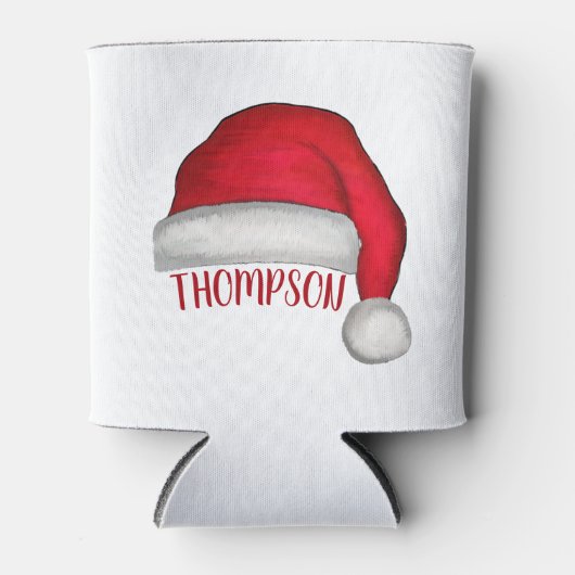 キュートおもしろいサンタカスタムホリデークリスマス 缶クーラー (正面)