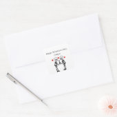 キュートおもしろいシンプルバレンタインデー スクエアシール (封筒)