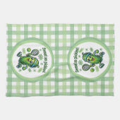 キュートおもしろいスウィートasピクルズボール キッチンタオル (横)