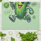 キュートおもしろいスウィートasピクルズボール キッチンタオル (折り畳み)