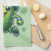 キュートおもしろいスウィートasピクルズボール キッチンタオル (四つ折り)