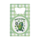 キュートおもしろいスウィートasピクルズボール クレジットカード栓抜き (正面)