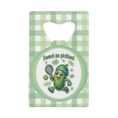 キュートおもしろいスウィートasピクルズボール クレジットカード栓抜き (裏面)