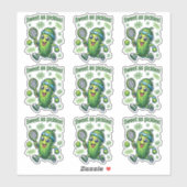 キュートおもしろいスウィートasピクルズボール シール (シート)