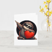 キュートおもしろいスクールダビングハートバレンタインデー カード (黄色い花)