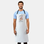 キュートおもしろいステップパパ父の日 エプロン (着用した状態)