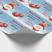 キュートおもしろいスペシャルデリバリーギフトサンタルドルフ ラッピングペーパー (角)