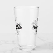 キュートおもしろいゼブラランニングイラストレーション タンブラーグラス (左)